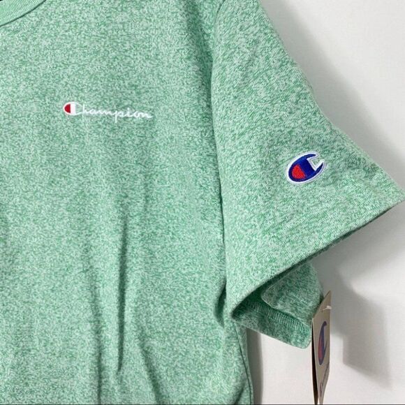Champion Green Crop Top Logo Tee - Picture 3 of 7